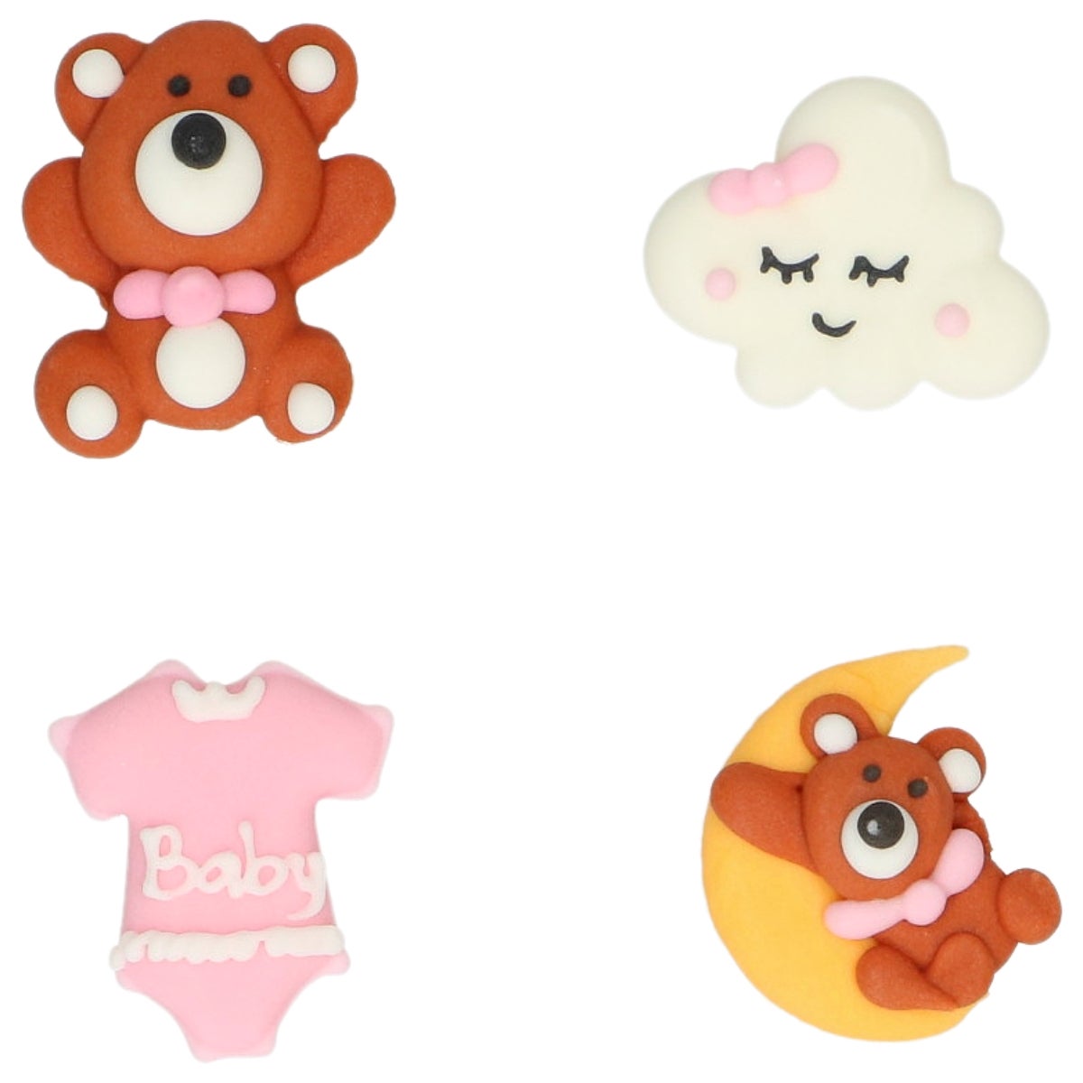 Wilton Sugar Decorations Baby Bliss Pink set/8