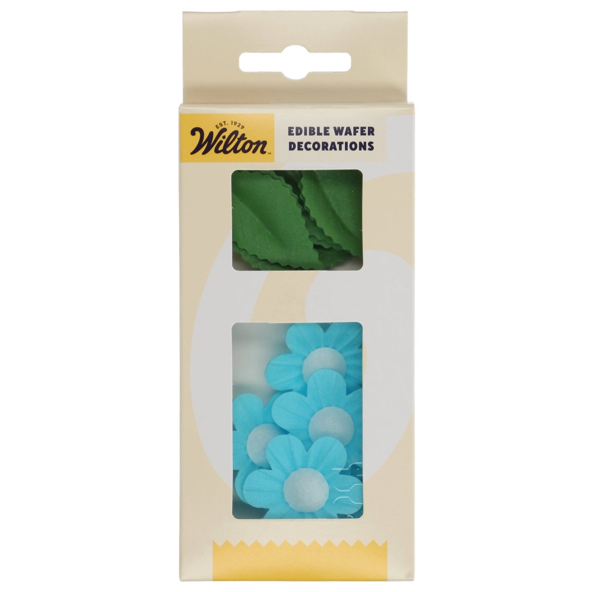 Wilton Edible Wafer Decorations Flowers & Leafs Blue set/11