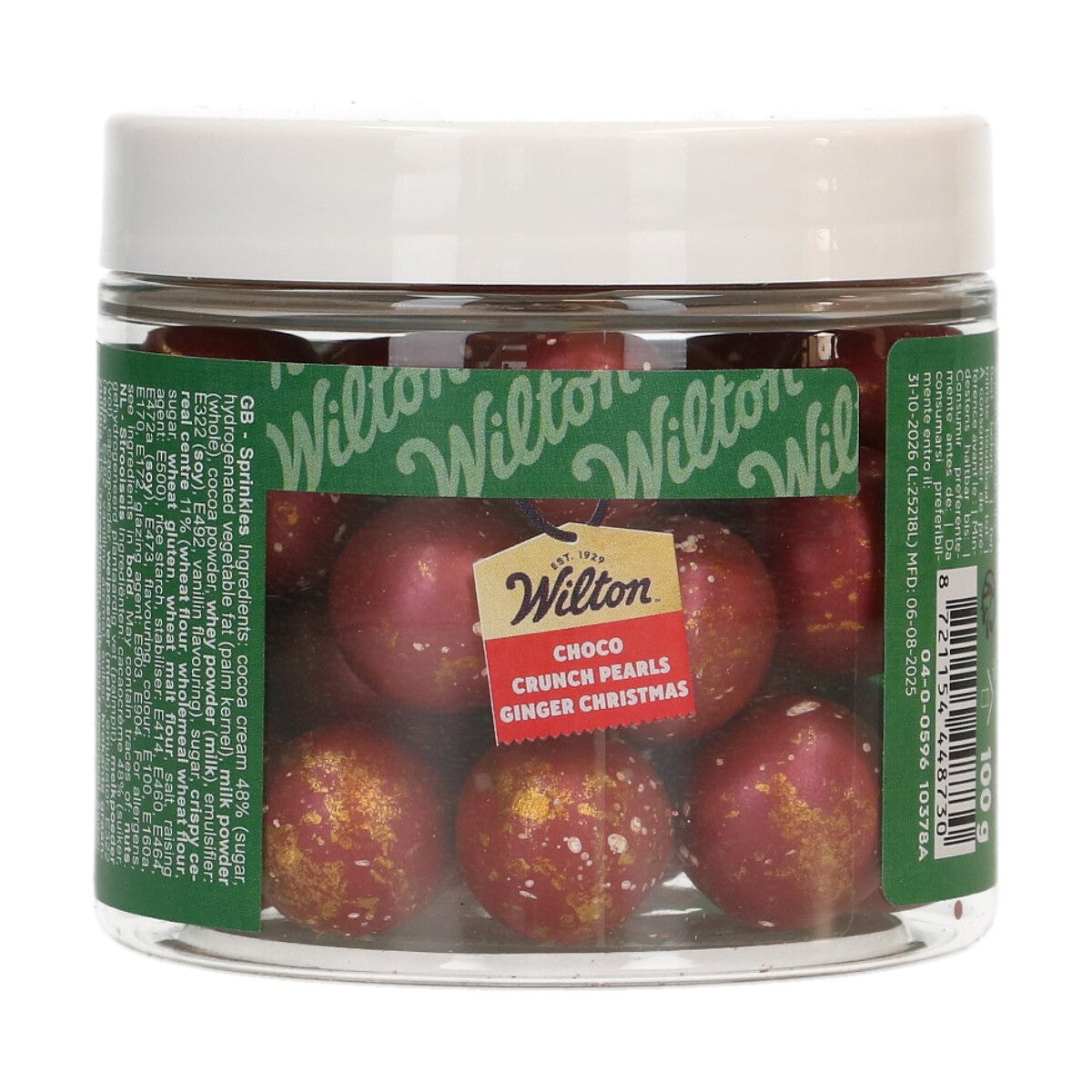 Wilton Choco Crunch Pearls Ginger Christmas 100 g