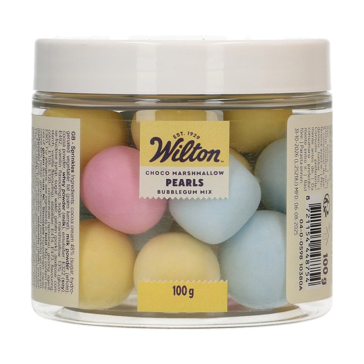 Wilton Choco Marshmallow Pearls Bubblegum Mix 100 g