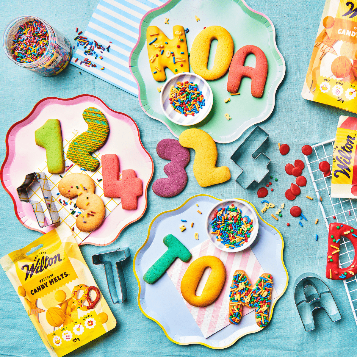Back to school alphabet cookies
