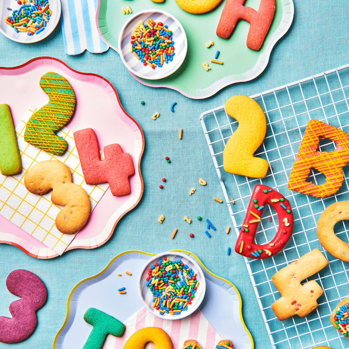 Back to school alphabet cookies