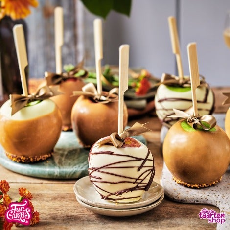 Apples dipped in Toffee and Chocolate