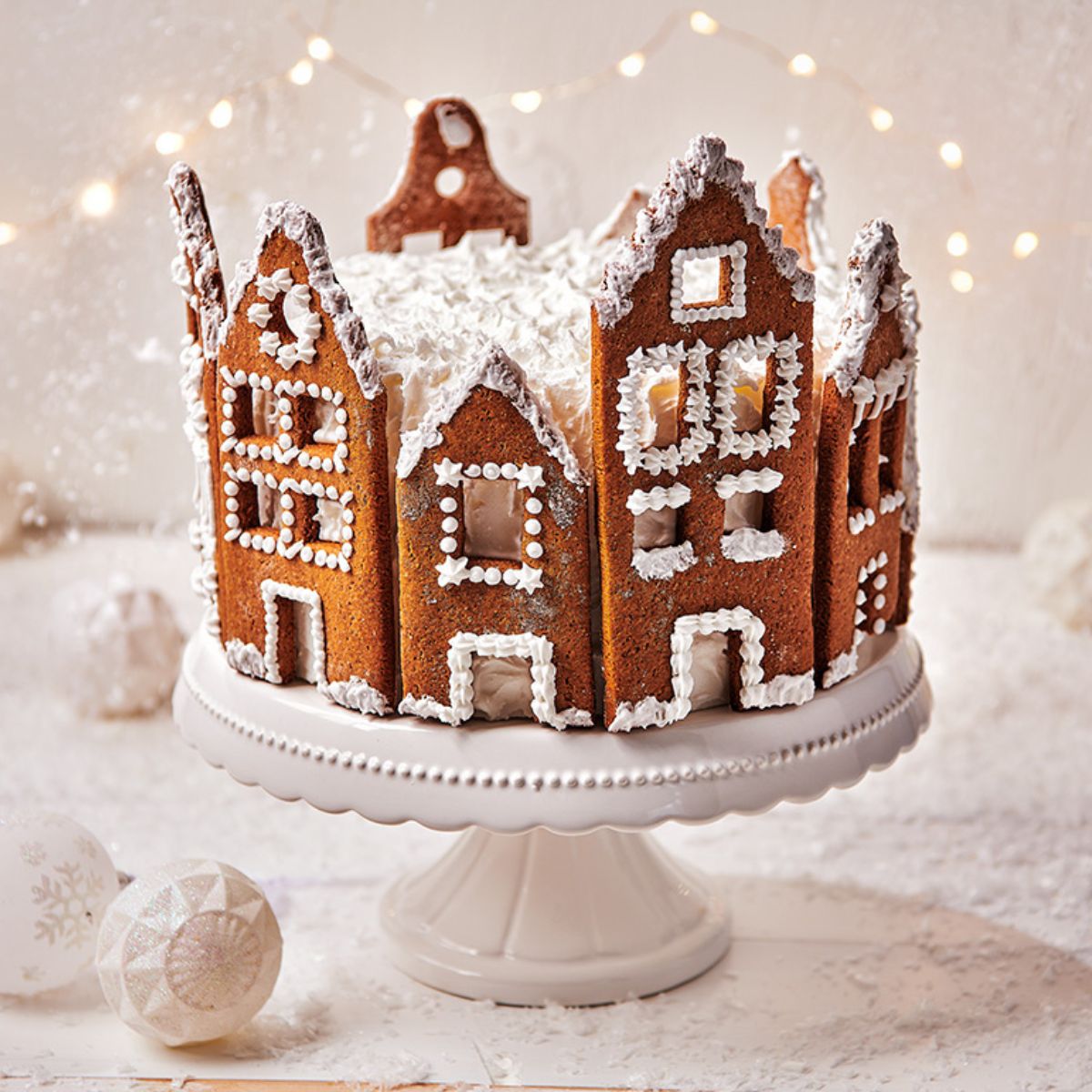 Gingerbread house cake