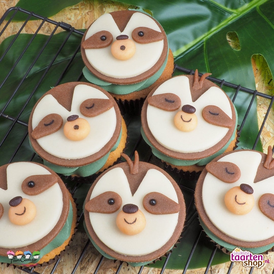 Luiaard cupcakes +/- 16 cupcakes
