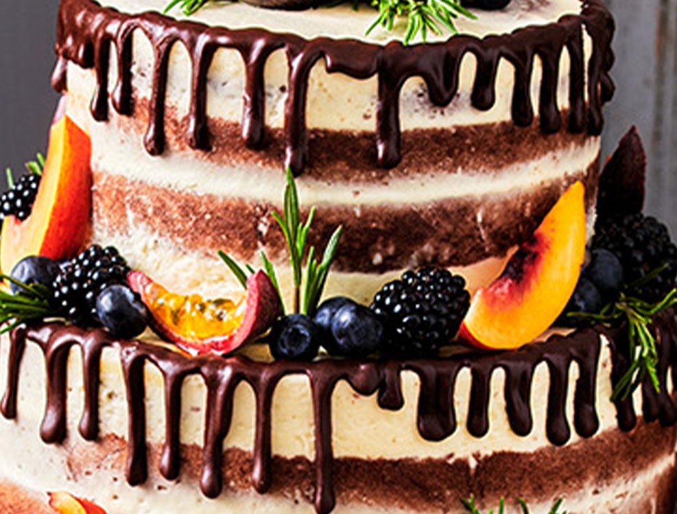 Naked Chocolate Wedding Cake