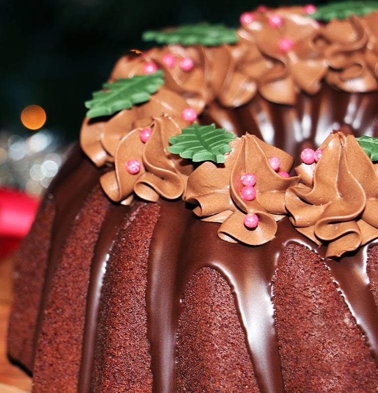 Christmas Turban with Chocolate Ganache