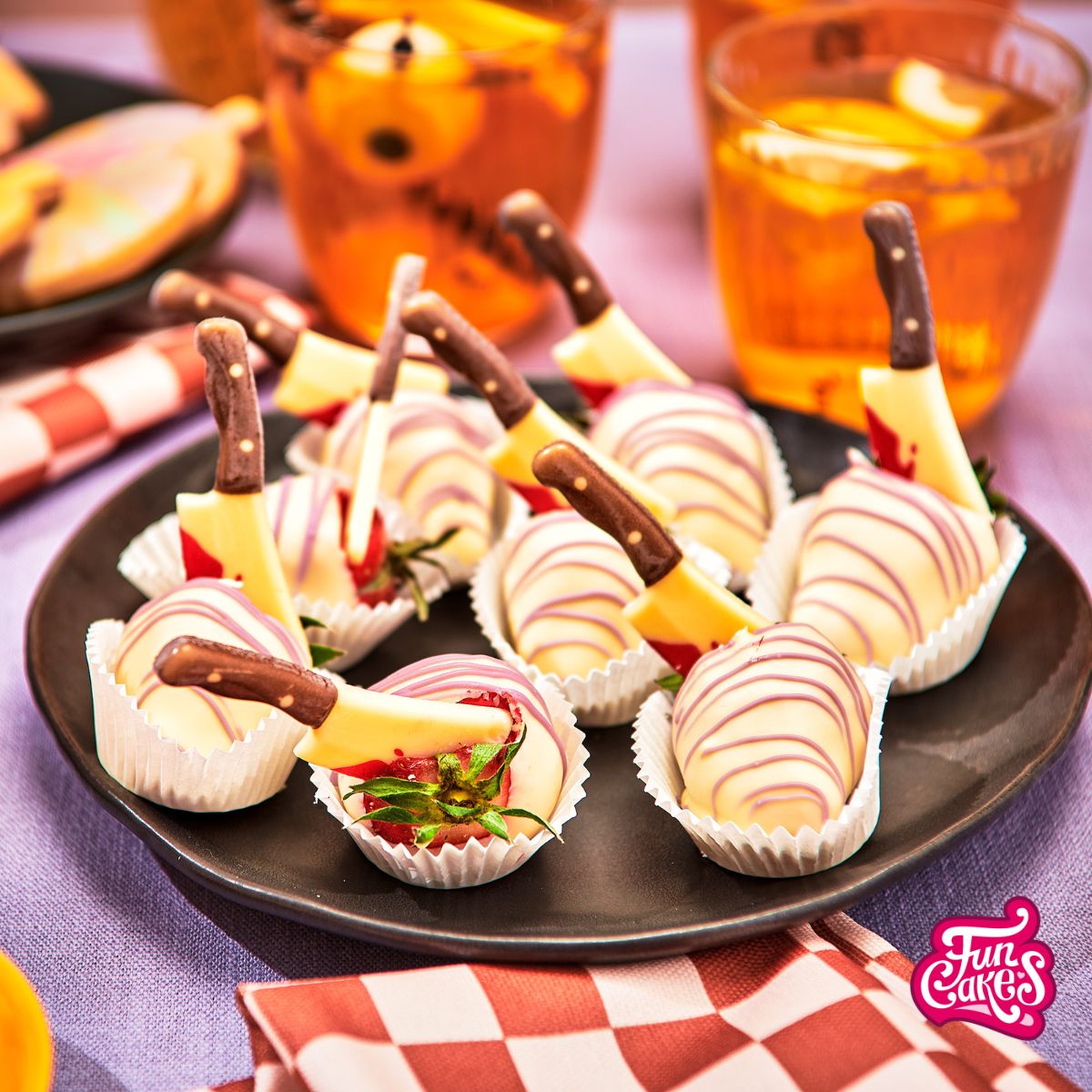 Dipped Summerween Strawberries