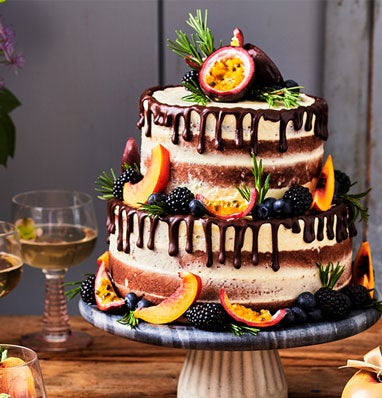 Naked Chocolate Wedding Cake