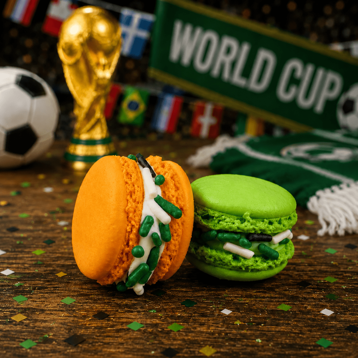 World Championship Football Macarons