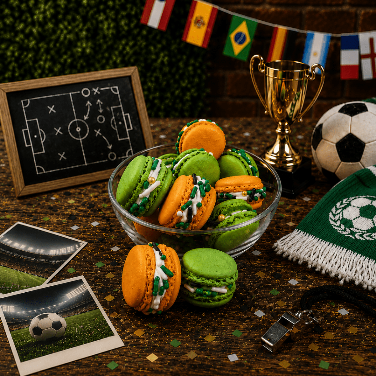 World Championship Football Macarons