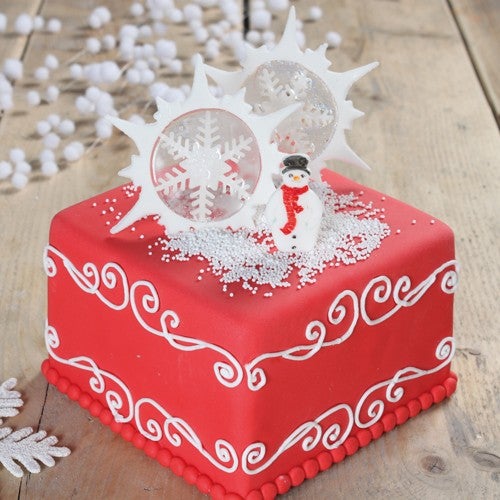 Square christmas cake decoration ideas Clearance