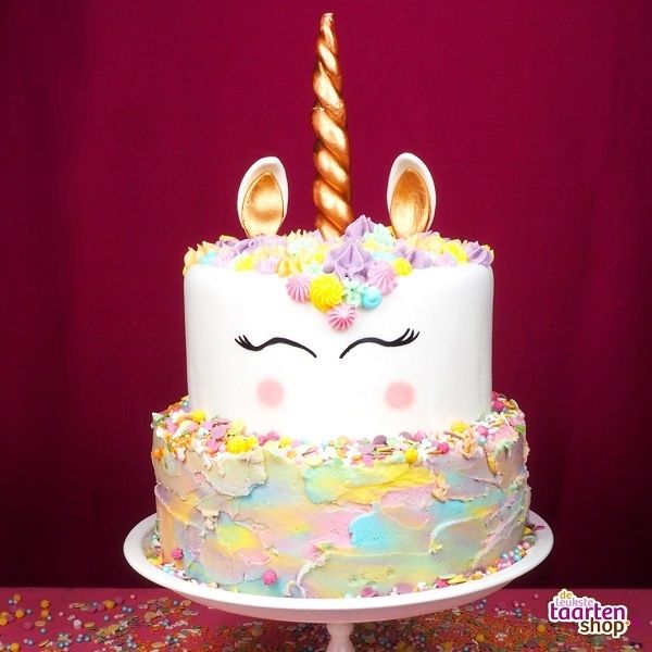 Recipe: Two layer Unicorn cake | Deleukstetaartenshop.com